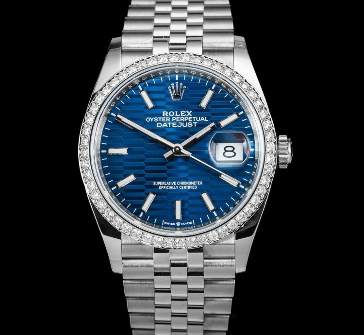 Rolex Datejust 36 Iced Blue Fluted Motif