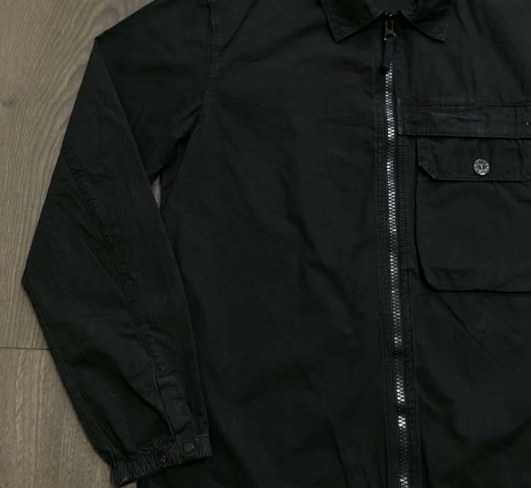 Stone Island Garment Dyed Zip Overshirt Jacket New