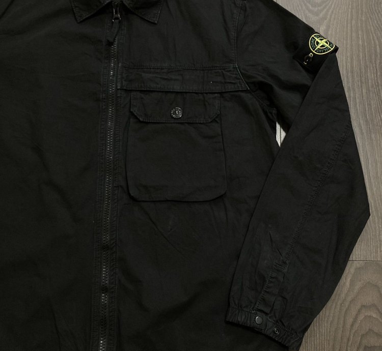Stone Island Garment Dyed Zip Overshirt Jacket New