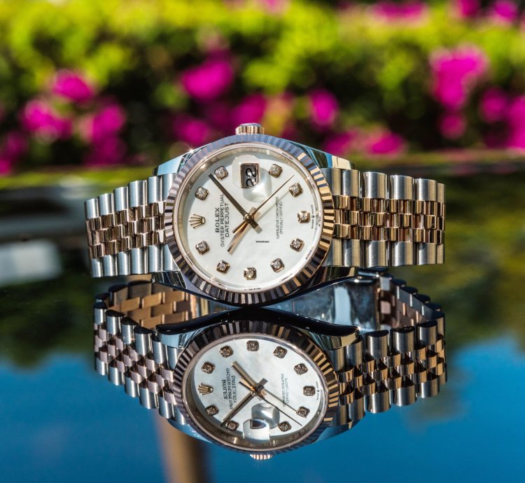 Rolex Datejust 36 Mother Of Pearl Dial - Everose Gold Steel Jubilee Bracelet
