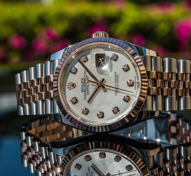 Rolex Datejust 36 Mother Of Pearl Dial - Everose Gold Steel Jubilee Bracelet