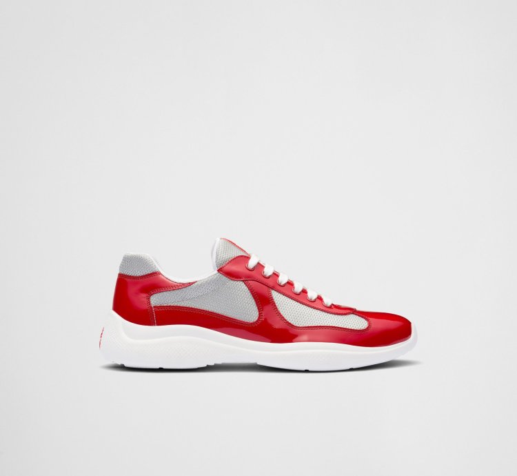 Prada America Cup Sneakers Red White