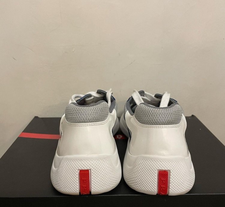 Prada America Cup Sneakers Us 7 prada 6royal Blue Silver