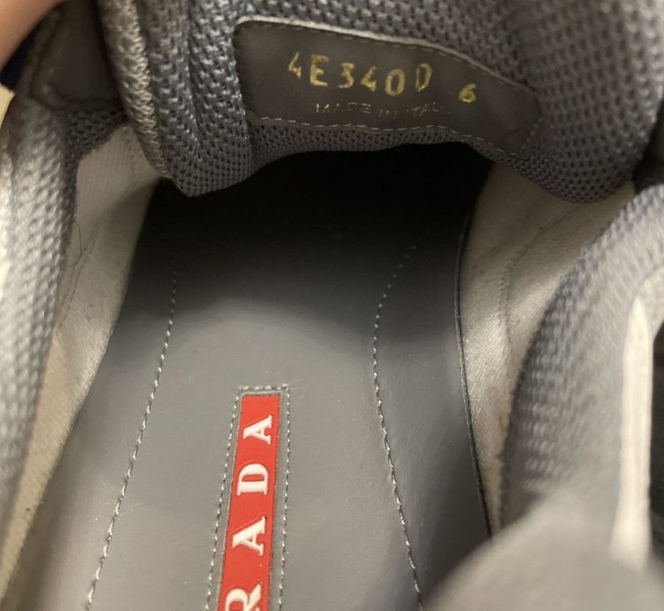 Prada America Cup Sneakers Us 7 prada 6royal Blue Silver