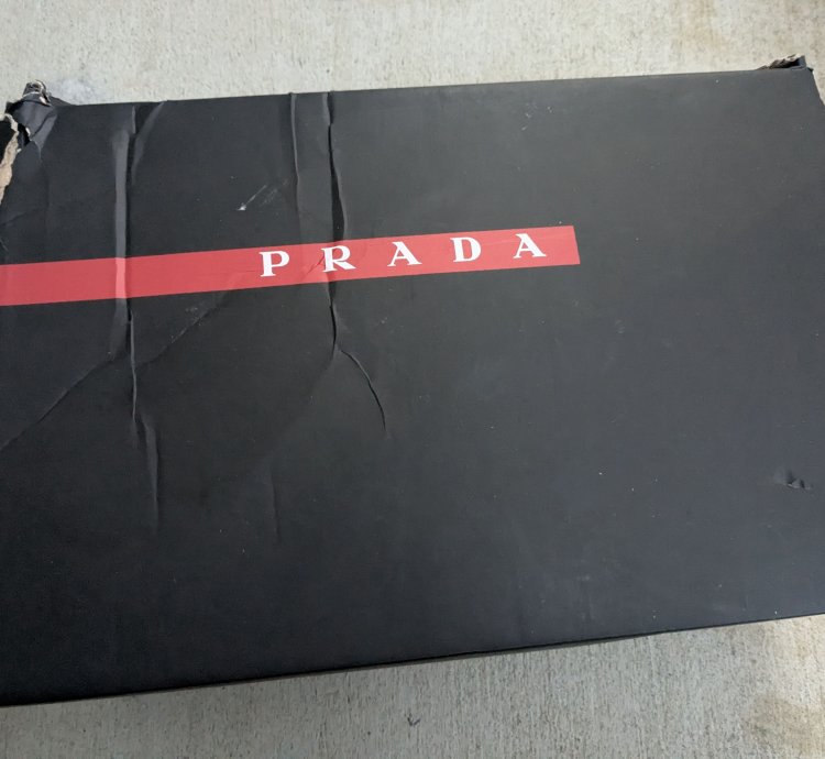 Prada America Cup White Silver 11 Patent Leather Low Tops