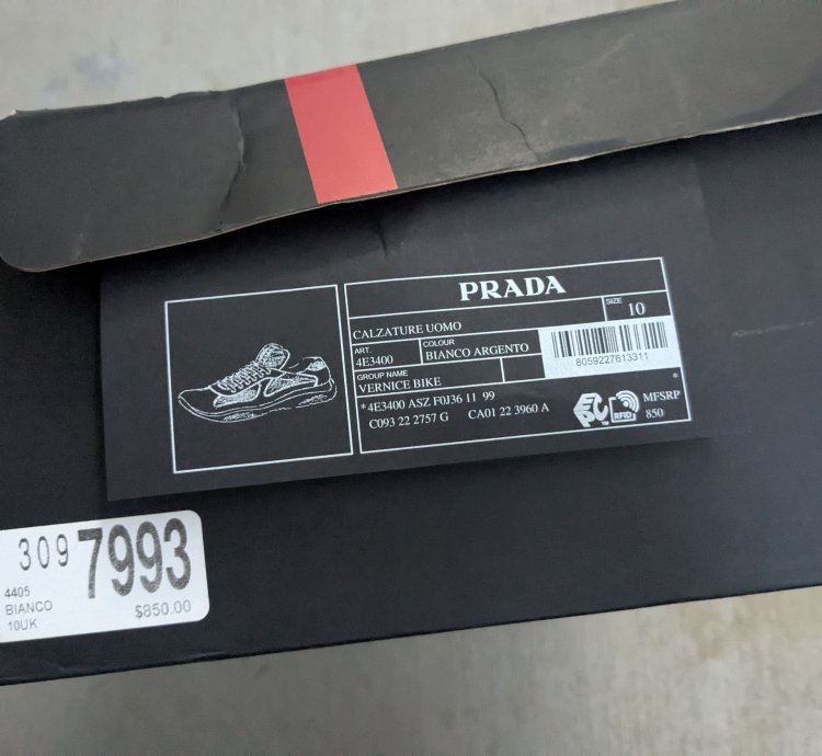 Prada America Cup White Silver 11 Patent Leather Low Tops