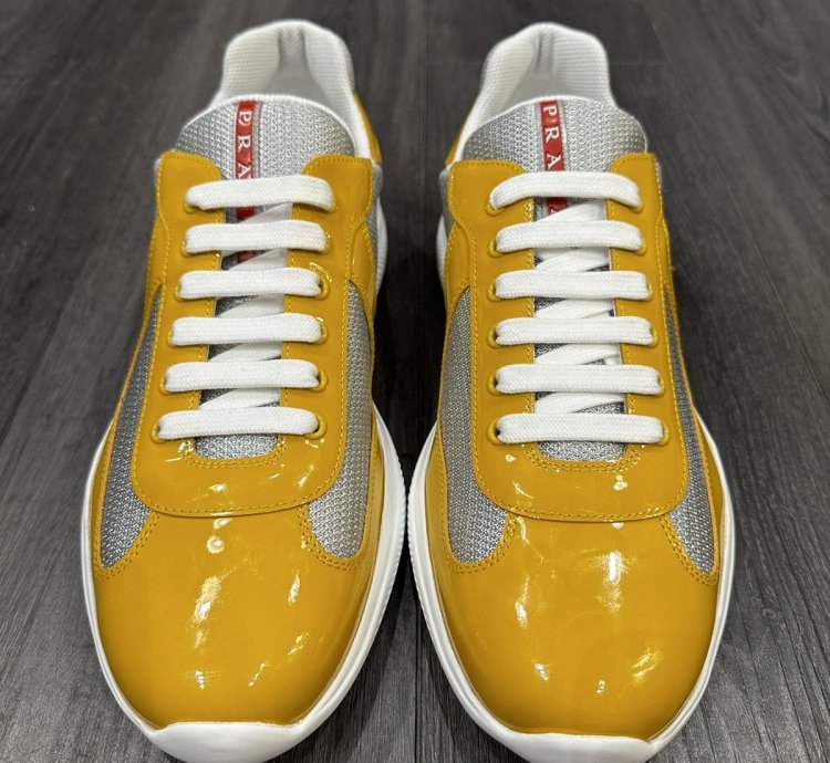 Prada America Cup Yellow Sneaker Size 10