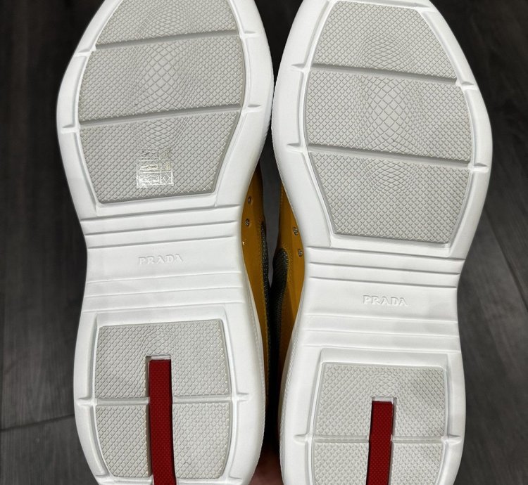 Prada America Cup Yellow Sneaker Size 10