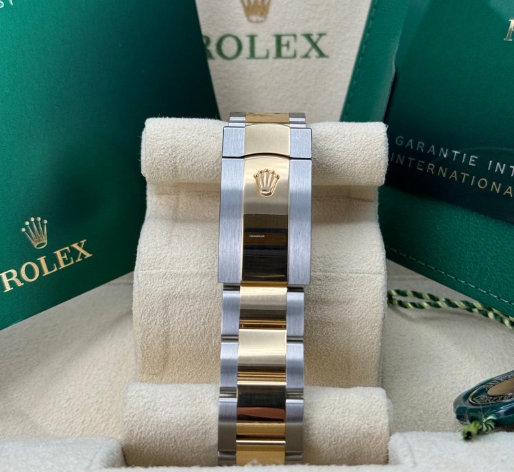 Rolex Datejust 36 New 2024 Black Diamond Dial Diamond Bezel Two Tone Yellow Gold Oyster
