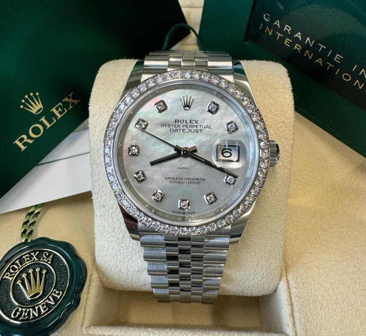 Rolex Datejust 36 New 2024 Mother Of Pearl Diamond Dial Diamond Bezel Stainless Steel Jubilee