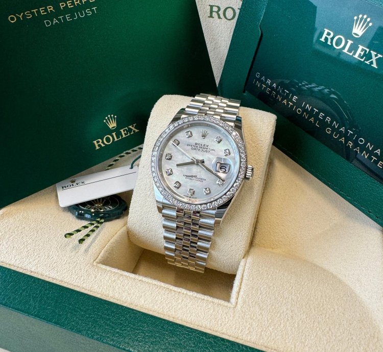 Rolex Datejust 36 New 2024 Mother Of Pearl Diamond Dial Diamond Bezel Stainless Steel Jubilee