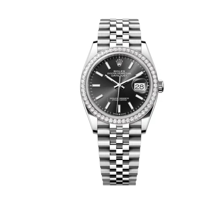Rolex Datejust 36 New 2025 Black Index Dial Stainless Steel Diamond Bezel Jubilee Bracelet