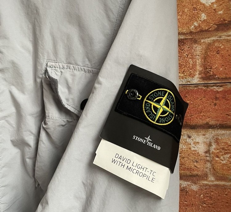 Stone Island Grey David Light-tc With Micropile