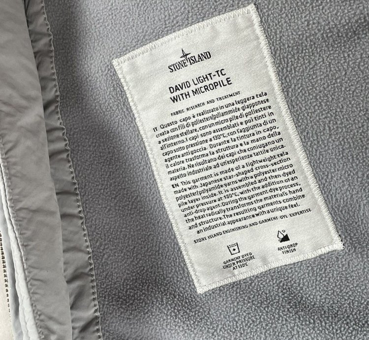 Stone Island Grey David Light-tc With Micropile