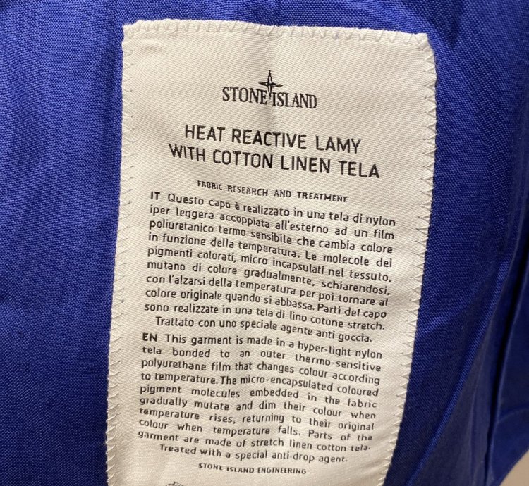 Stone Island Heat Reactive Hooded Jacket Blue Size