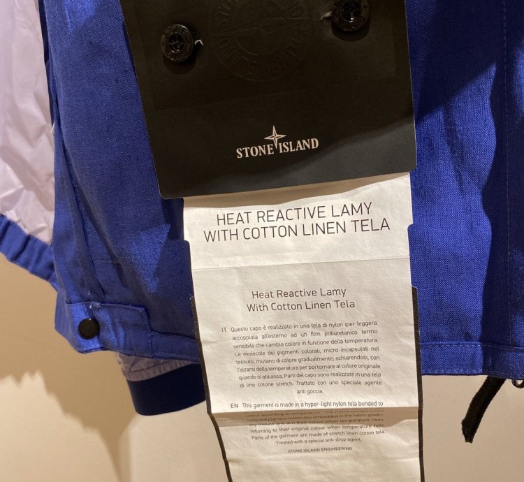 Stone Island Heat Reactive Hooded Jacket Blue Size