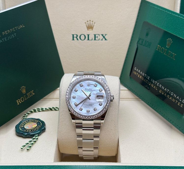 Rolex Datejust 36 New 2025 Mother Of Pearl Diamond Dial Diamond Bezel Oyster Bracelet
