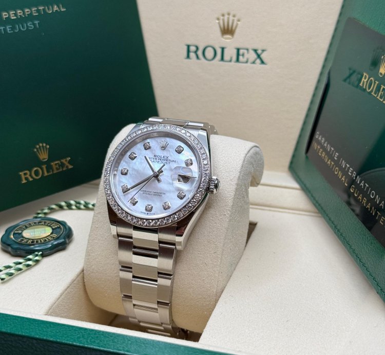 Rolex Datejust 36 New 2025 Mother Of Pearl Diamond Dial Diamond Bezel Oyster Bracelet