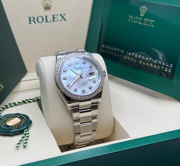 Rolex Datejust 36 New 2025 Mother Of Pearl Diamond Dial Diamond Bezel Oyster Bracelet