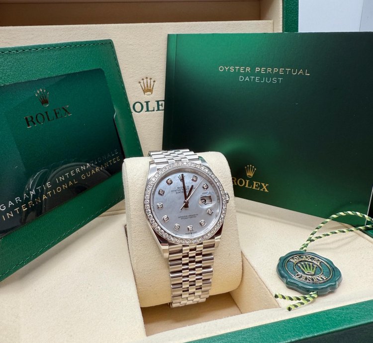 Rolex Datejust 36 New 2025 Mother Of Pearl Diamond Stainless Steel Diamond Jubilee Bracelet