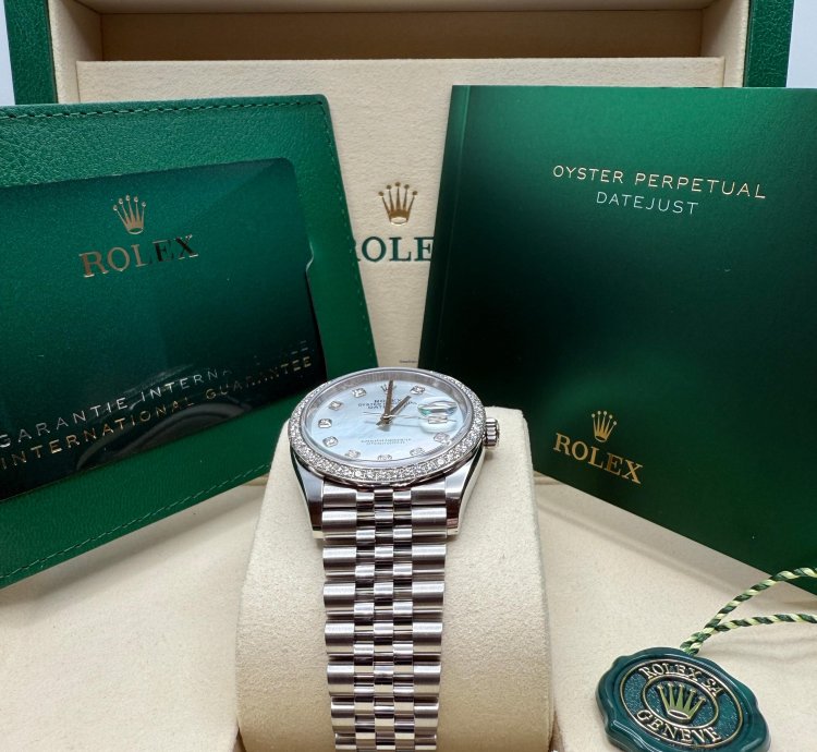 Rolex Datejust 36 New 2025 Mother Of Pearl Diamond Stainless Steel Diamond Jubilee Bracelet