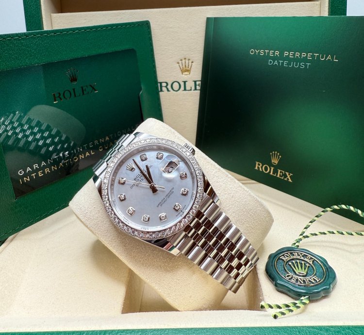 Rolex Datejust 36 New 2025 Mother Of Pearl Diamond Stainless Steel Diamond Jubilee Bracelet