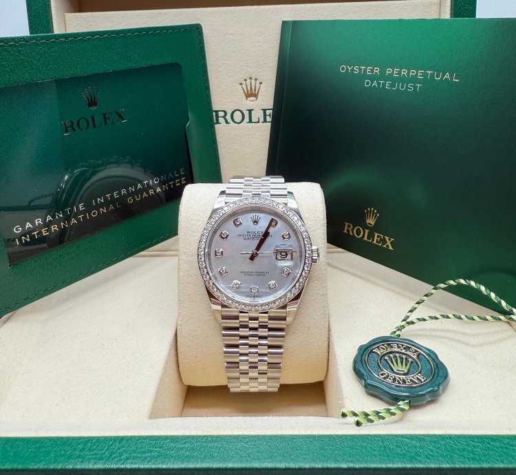 Rolex Datejust 36 New 2025 Mother Of Pearl Diamond Stainless Steel Diamond Jubilee Bracelet