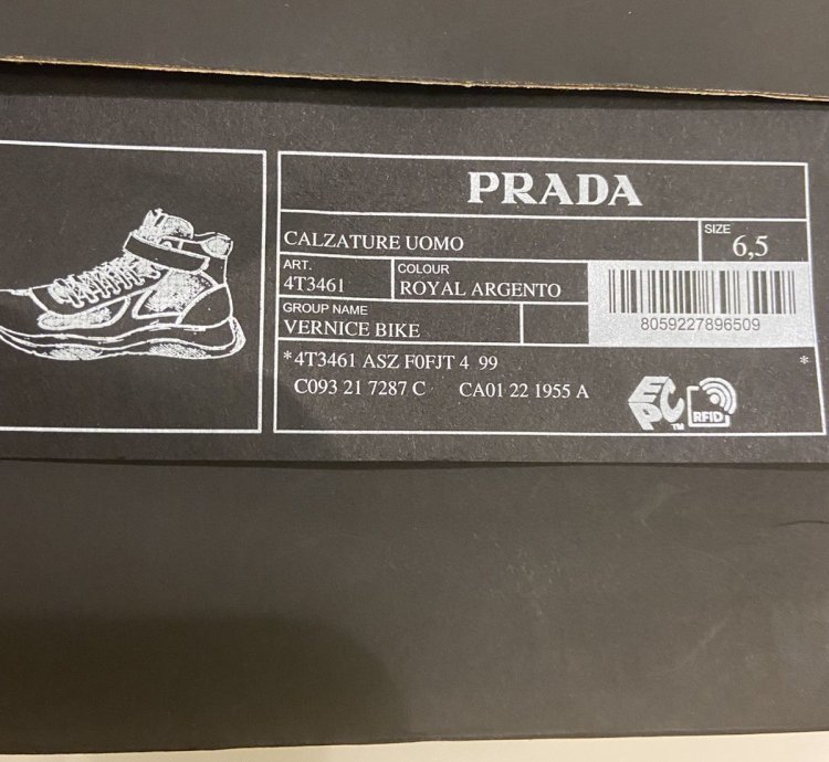 Prada Americas Cup Hightop Patent Leather Sneakers Brand New