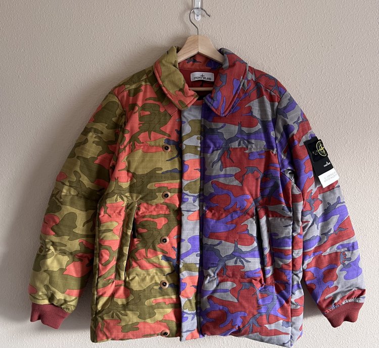 Stone Island Heritage Camo Ripstop Nylon Down Jacket