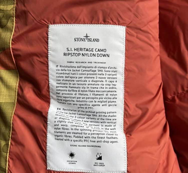 Stone Island Heritage Camo Ripstop Nylon Down Jacket