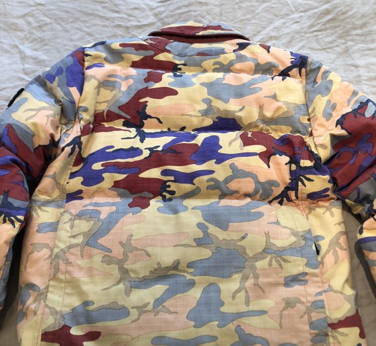 Stone Island Heritage Camo Ripstop Nylon Down Jacket Large