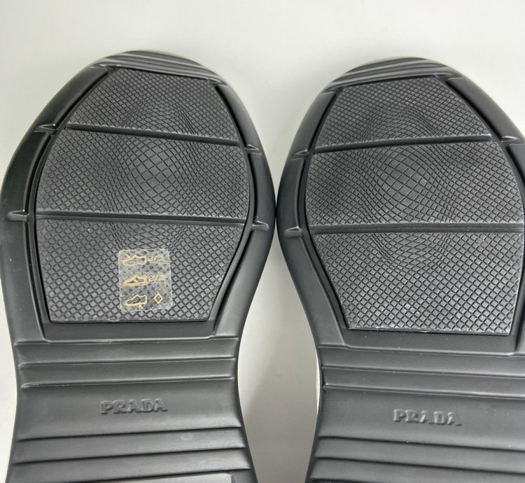 Prada Americas Cup Red Tab Low-top Leather Sneakers