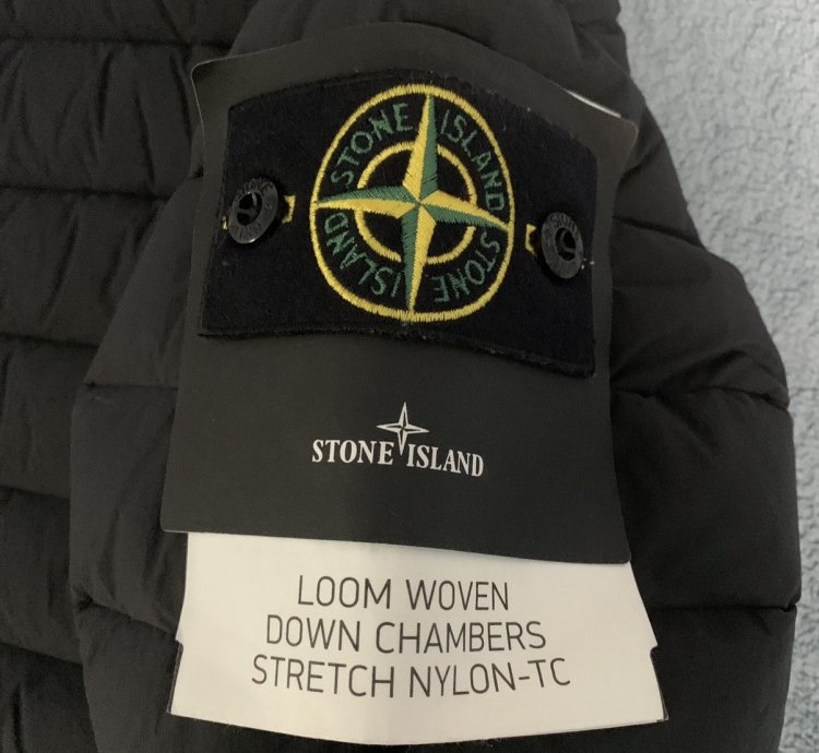 Stone Island Hooded Down Jacket Black