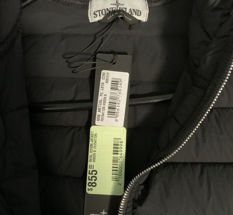 Stone Island Hooded Down Jacket Black