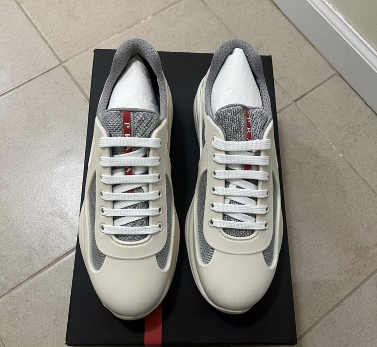Prada Americas Cup Rubber Sneaker Sz 429us