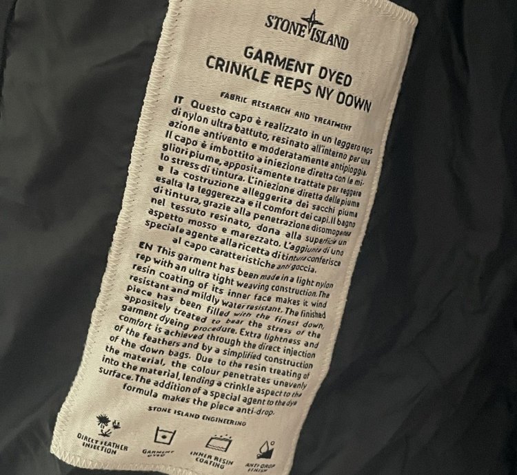 Stone Island Hooded Down Jacket Black