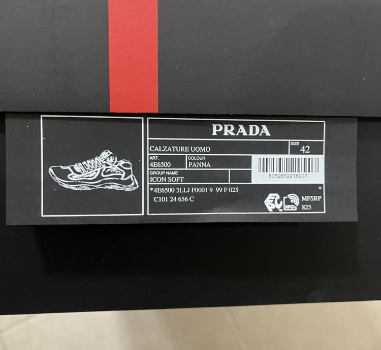 Prada Americas Cup Rubber Sneaker Sz 429us
