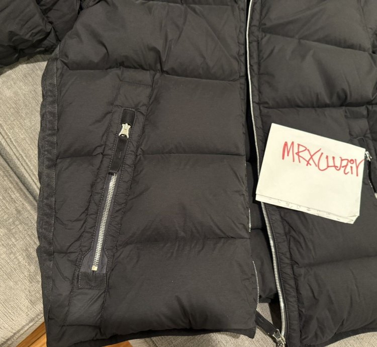 Stone Island Hooded Puffer Jacket Black Sz Large Brand New