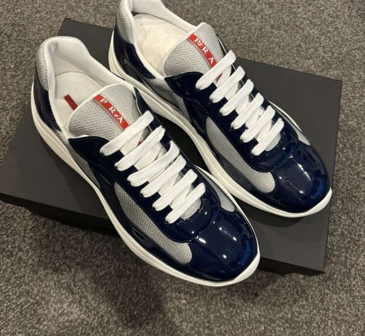 Prada Americas Cup Sneaker Patent Leather 10 5 New