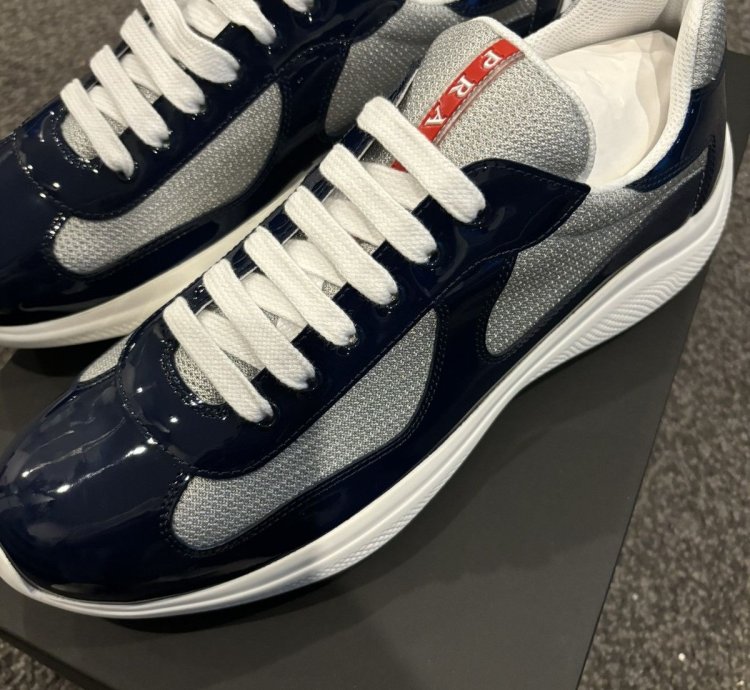 Prada Americas Cup Sneaker Patent Leather 10 5 New