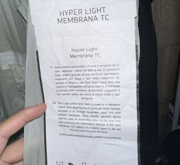 Stone Island Hyper Light Membrana Tc