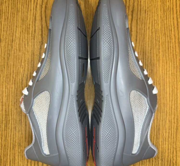 Prada Americas Cup Soft Rubber Sneaker steel Gray