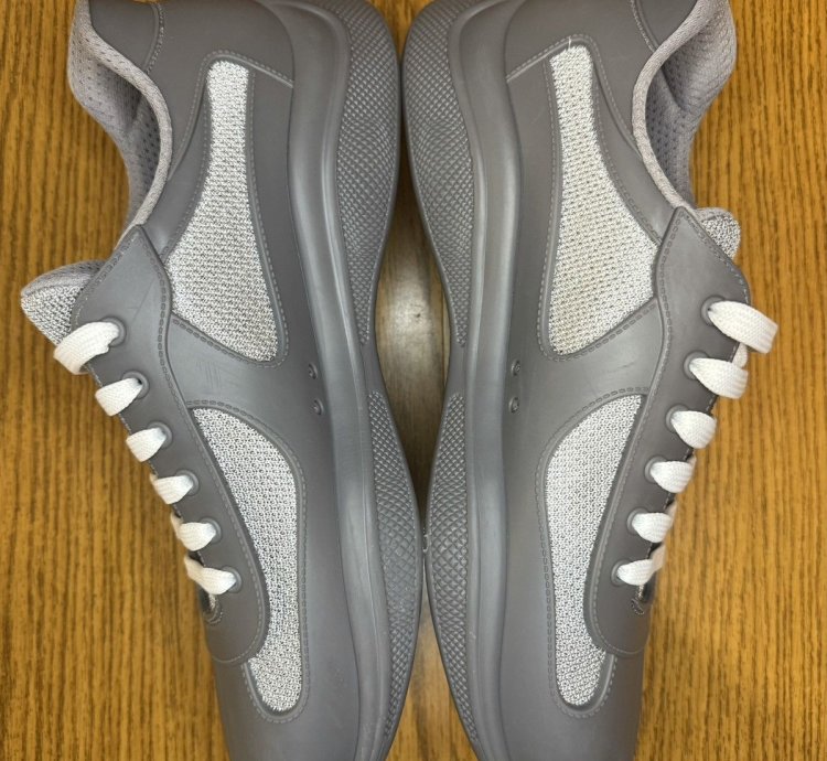 Prada Americas Cup Soft Rubber Sneaker steel Gray