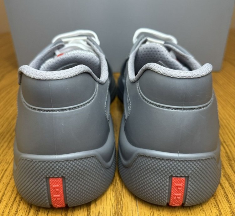 Prada Americas Cup Soft Rubber Sneaker steel Gray