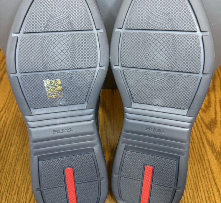 Prada Americas Cup Soft Rubber Sneaker steel Gray