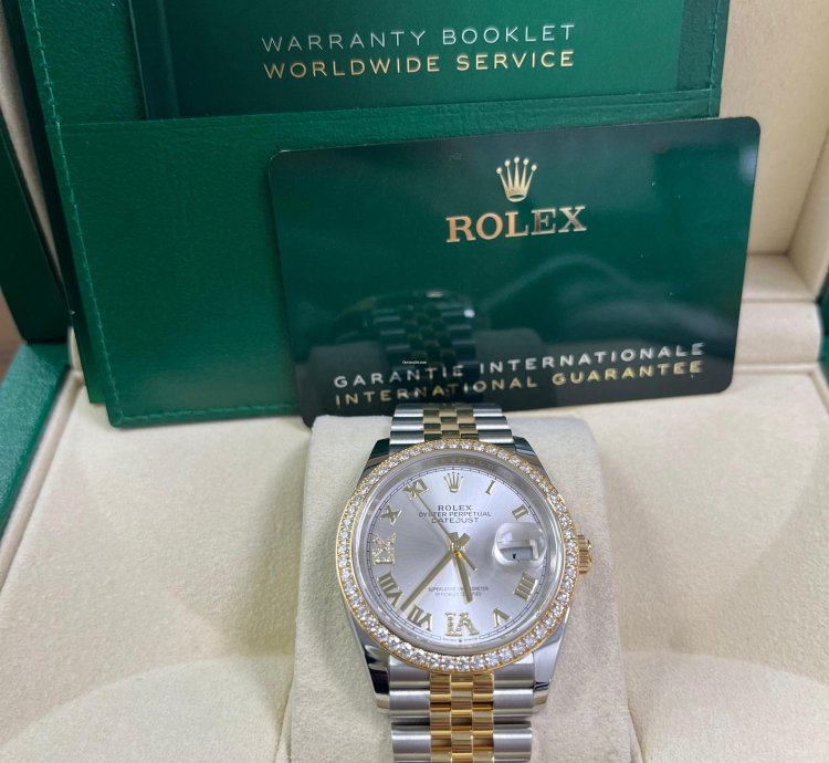 Rolex Datejust 36 Silver Diamond Set Dial Jubilee Bracelet Yellow Gold And Steel 126283rbr