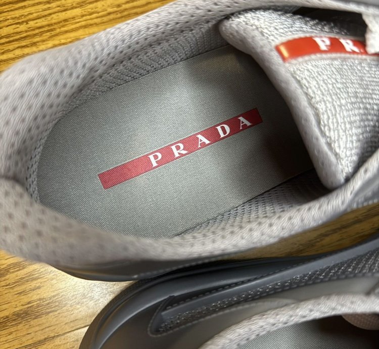 Prada Americas Cup Soft Rubber Sneaker steel Gray