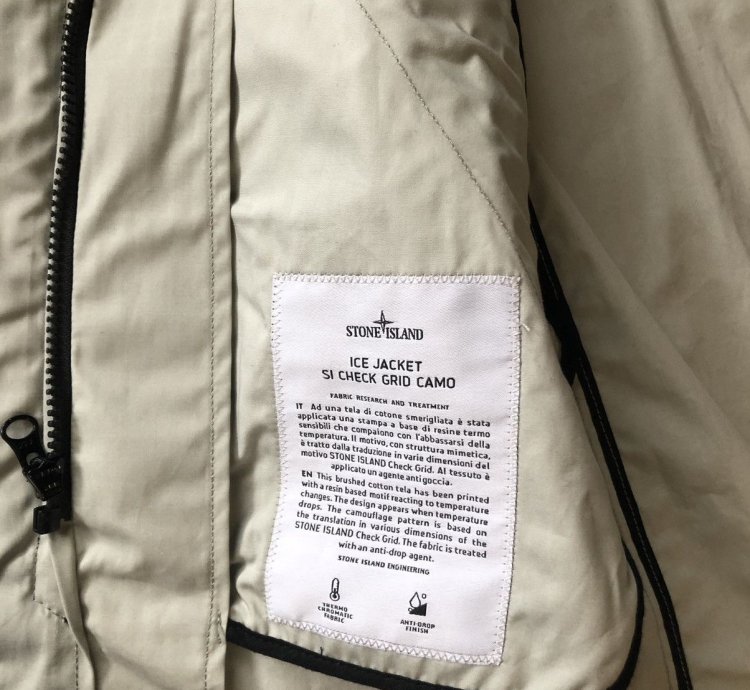 Stone Island Ice Jacket Si Check Grid Camo
