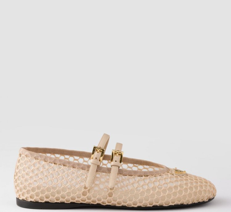 Prada Ballet Flats Woman Beige