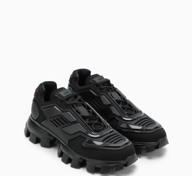 Prada Black Cloudbust Thunder Knit Sneakers